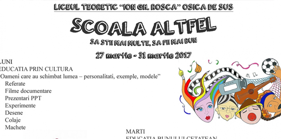 &quot;Scoala Altfel&quot; 27-31 Martie 2017